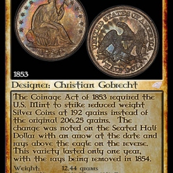Liberty Seated Half Dollar Arrows and Rays