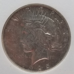 1925 Peace S$1 SS MS-63 Obv