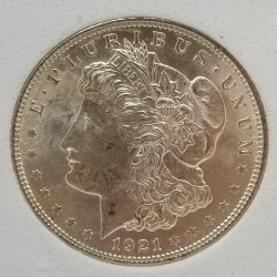 1921 Morgan S$1 SS MS-60 Obv