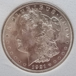 1921 Morgan S$1 SS MS-60 Obv