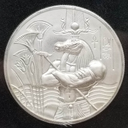 2oz Silver Egyptian Sobek - High Relief