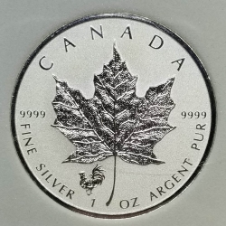 2017 1oz Silver Maple - Rooster Privy