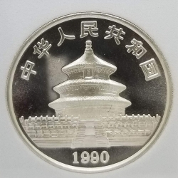 1990 China 1oz Silver Panda