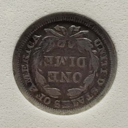 1858 Seated Liberty Dime