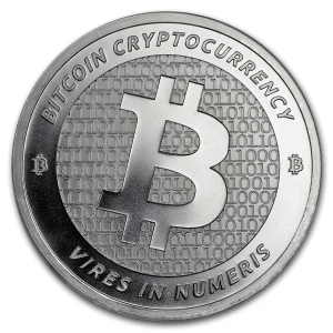 1oz Silver Bitcoin Round